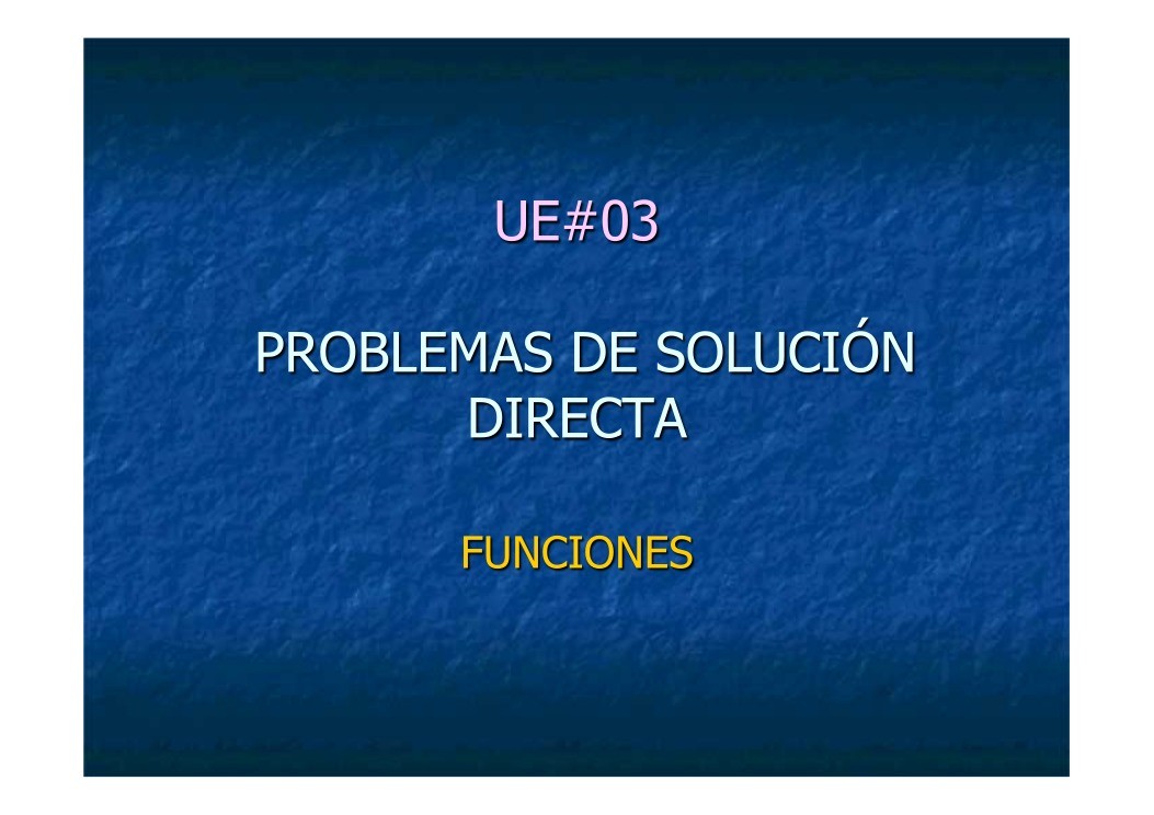 Imágen de pdf Funciones - Problemas de solución directa